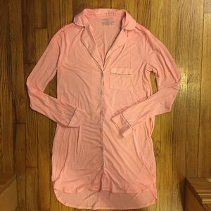 Victoria Secret Night Shirt Pink w/ Trim- S
